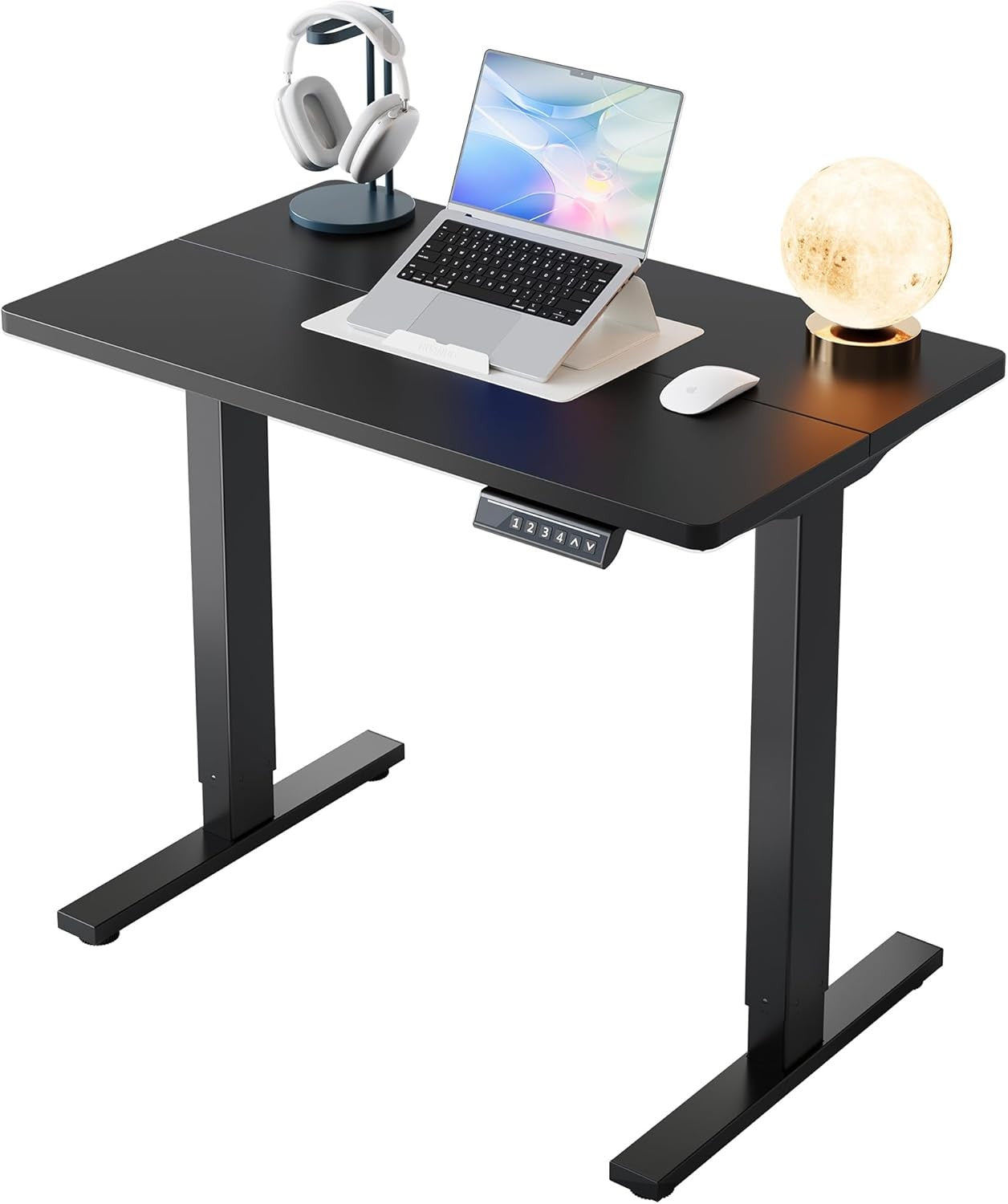 Electric Standing Desk Height Adjustable Sit Stand Home Office 80x48cm