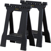 Folding Saw Horse Twin Pack 362kg Capacity with Tool Tray Anti-Slip Pads