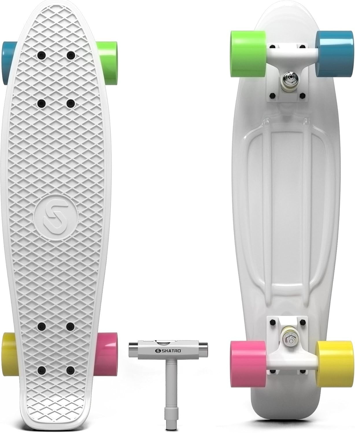Adult Mini Cruiser Skateboard 26cm Plastic Deck Abec 7 Bearings