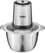 500W Mini Food Chopper 1.8L Stainless Steel Meat Grinder 2 Speed