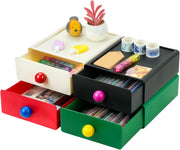 Pack of 4 Stackable Desk Organisers with Drawers – Office & Home Storage