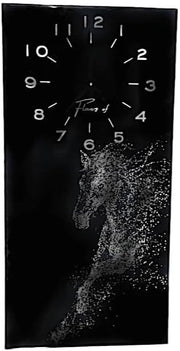 Modern Golden Horse Wall Clock 40x60cm Silent Quartz Artistic Decor