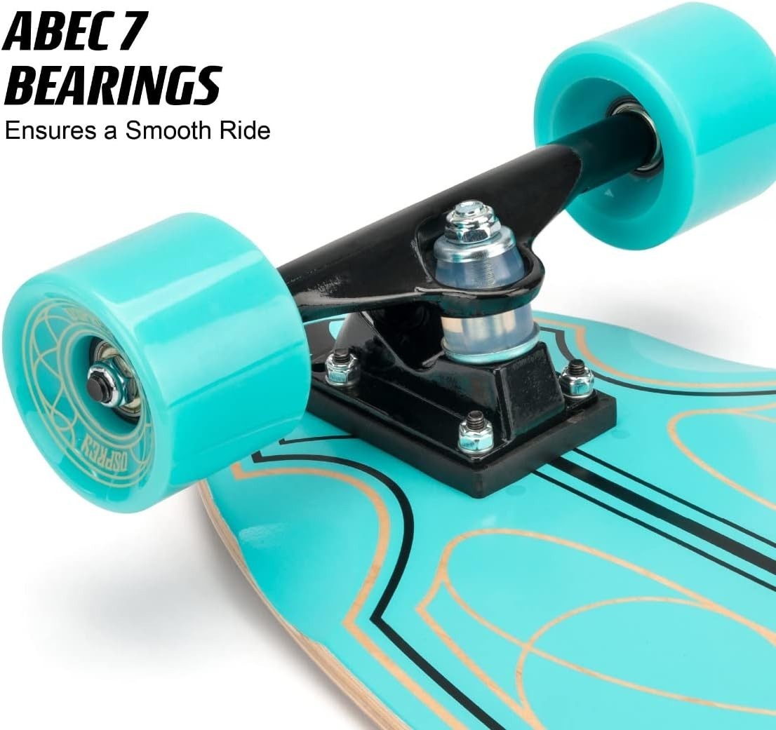 36in Pintail Longboard Cruiser Complete Maple Deck Beginner Skateboard
