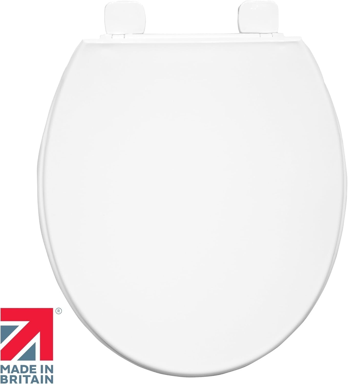 Chester White Thermoplastic Toilet Seat Non-Slip Adjustable Hinges Universal
