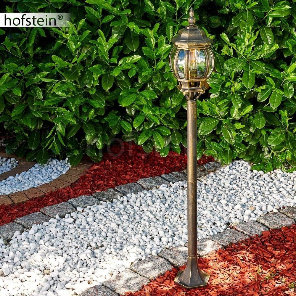 Lentua 120cm Antique Outdoor Floor Lamp Brown Gold IP44 E27