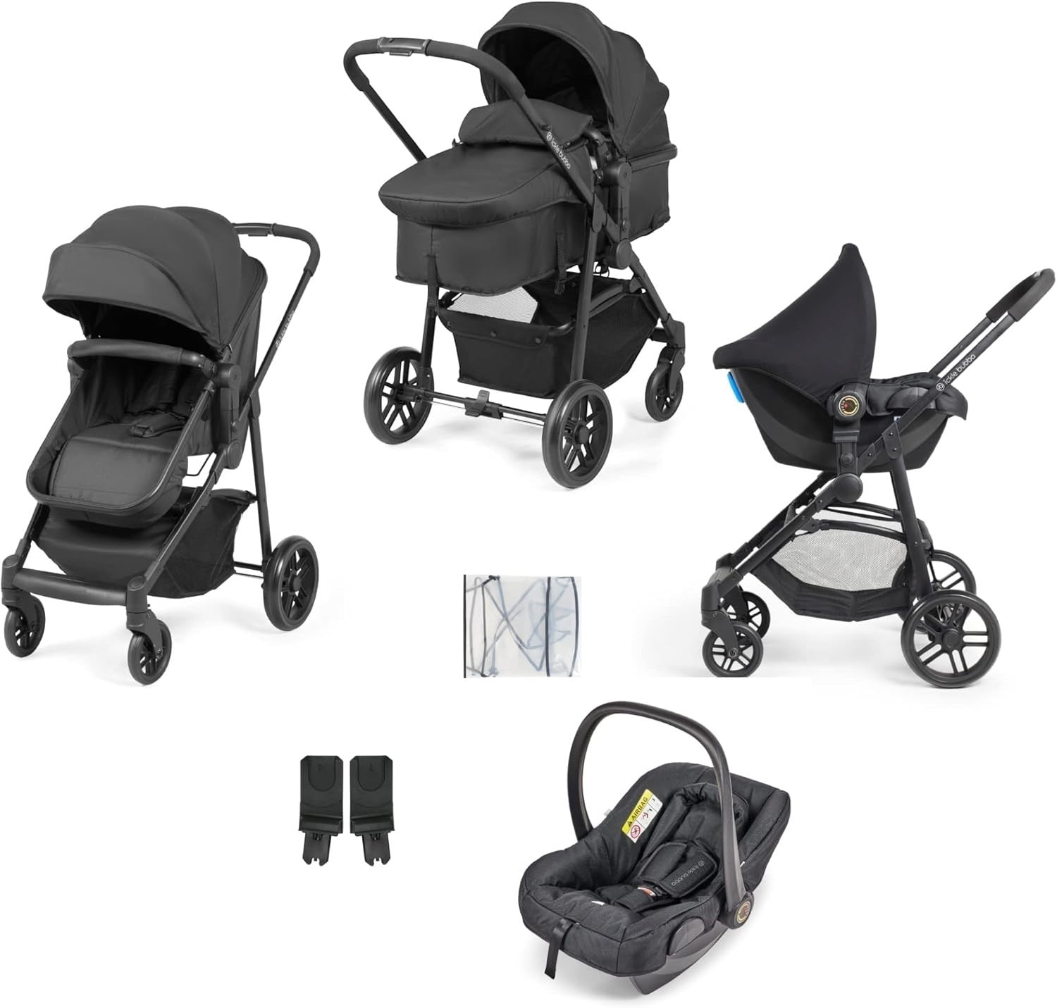 3 in 1 Travel System Pram Pushchair Car Seat Newborn Lightweight