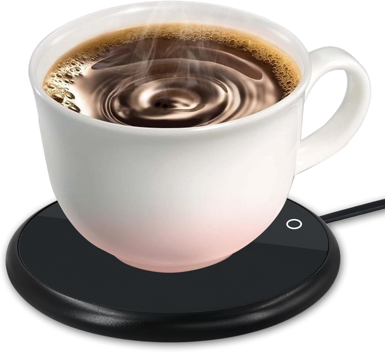 USB Coffee Mug Warmer LED Display Desk Heat Plate Black