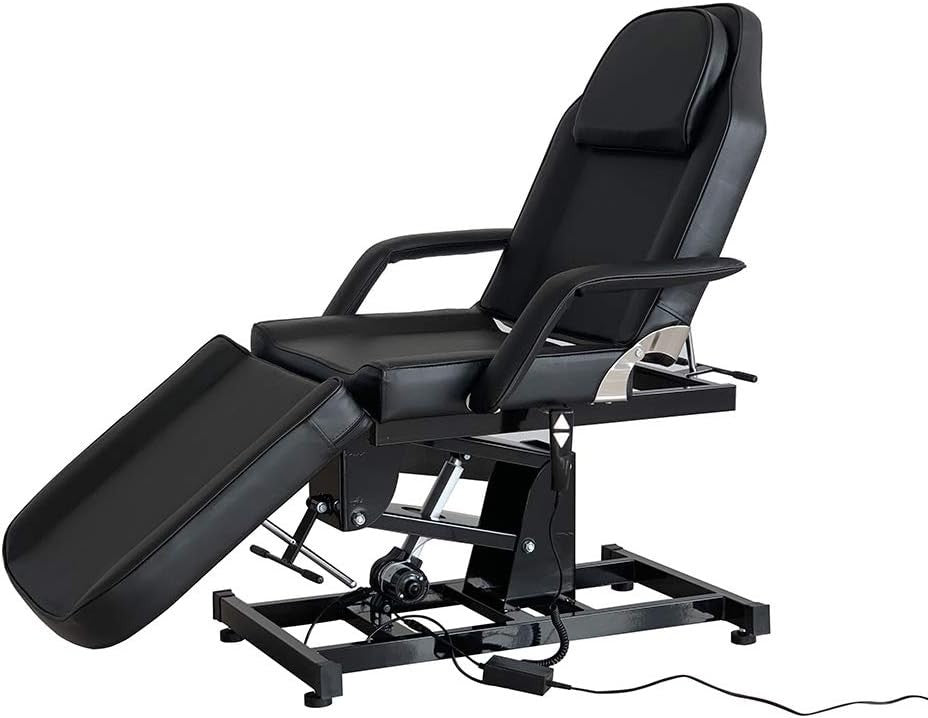 Electric Lift Massage Table 3-Section Recline Spa Beauty Tattoo Therapy Bed