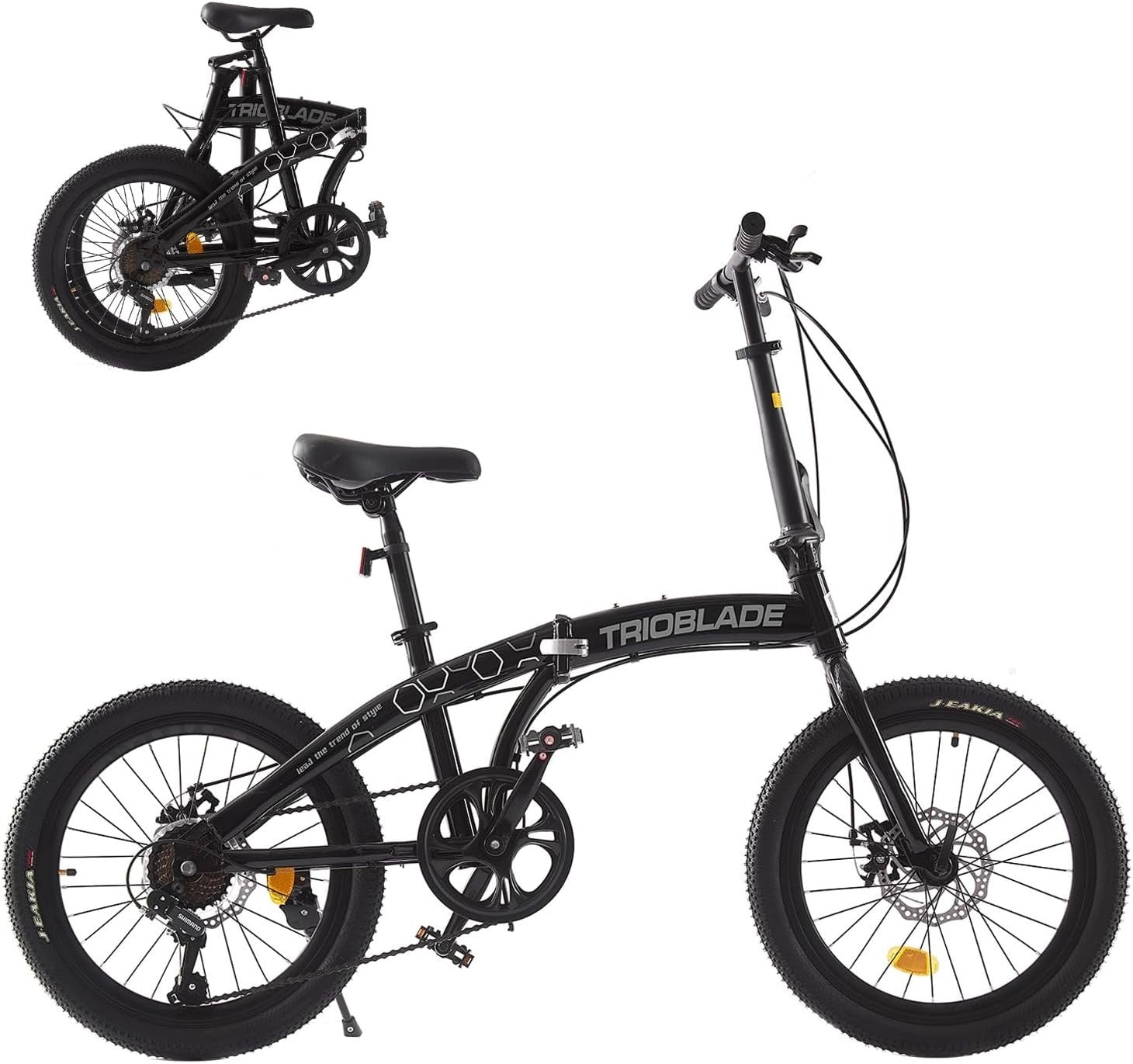 20 Inch Folding Commuter Bike 7-Speed Shimano Lightweight Aluminum