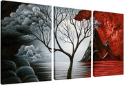 Large Abstract Tree Canvas Wall Art 3 Panel Modern Framed Prints 30x40cm