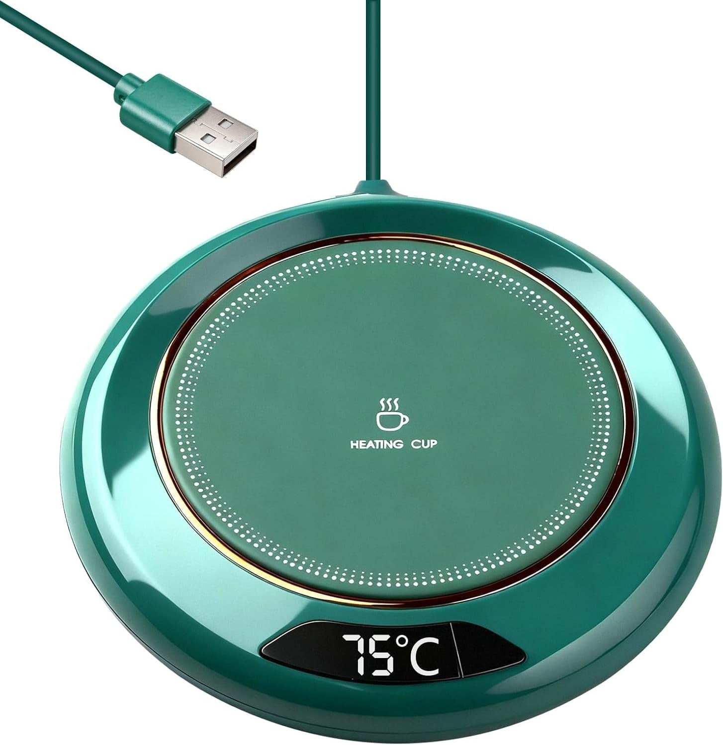 Coffee Mug Warmer USB 3 Temp to 75°C 8H Auto Off Desk