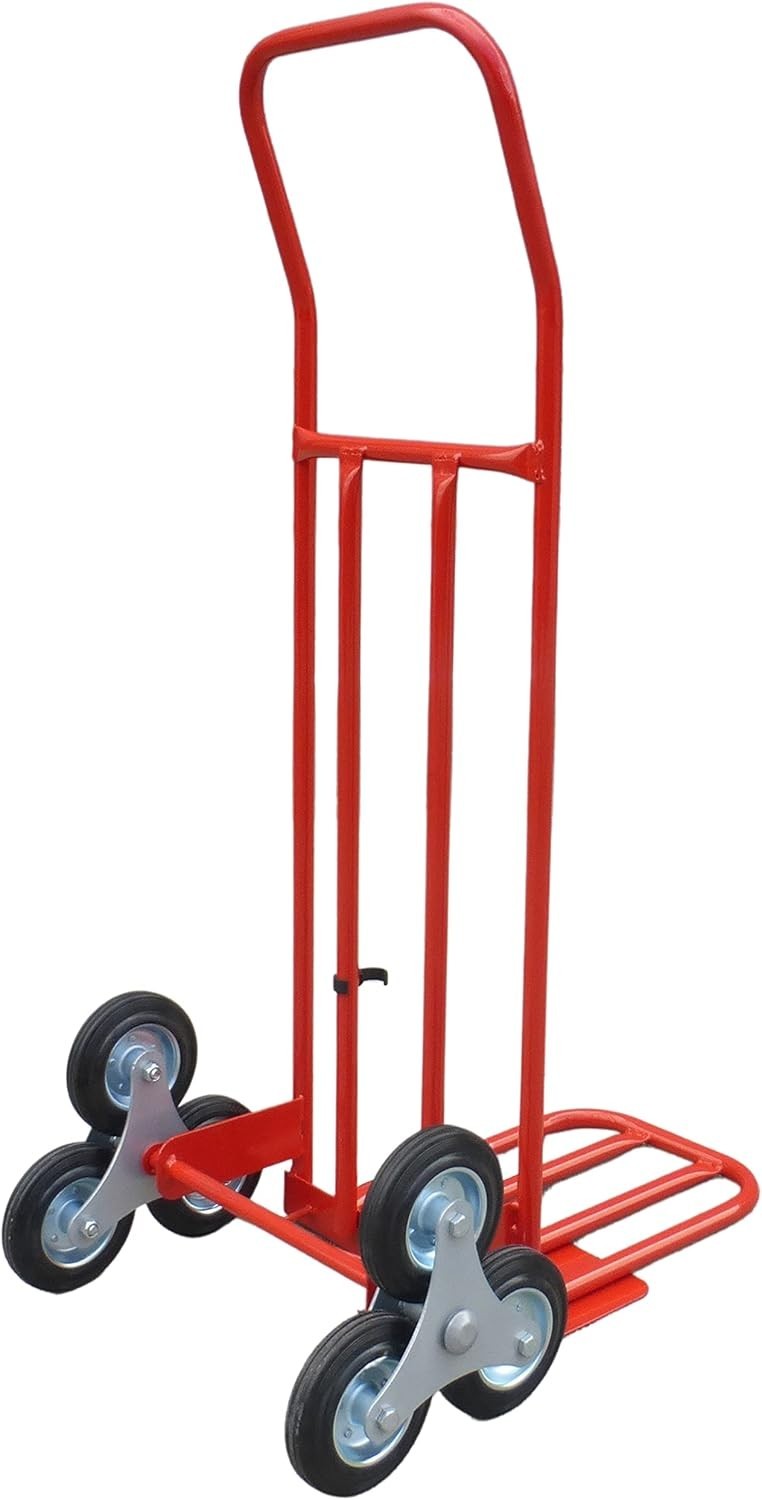 Stair Climber Trolley 150KG Sack Truck w/ Folding Toe Plate & Solid Wheels