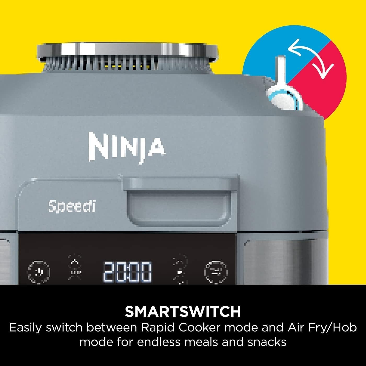 10-in-1 Rapid Cooker Air Fryer | 15-Min Meals | 5.7L Multi-Cooker Grey