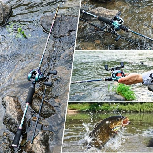 2.1m Carbon Fiber Spinning Rod Reel Combo Lightweight Fishing Set