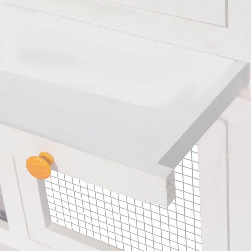 Large Outdoor Rabbit Hutch Cage Double Floor Weatherproof Small Pet House