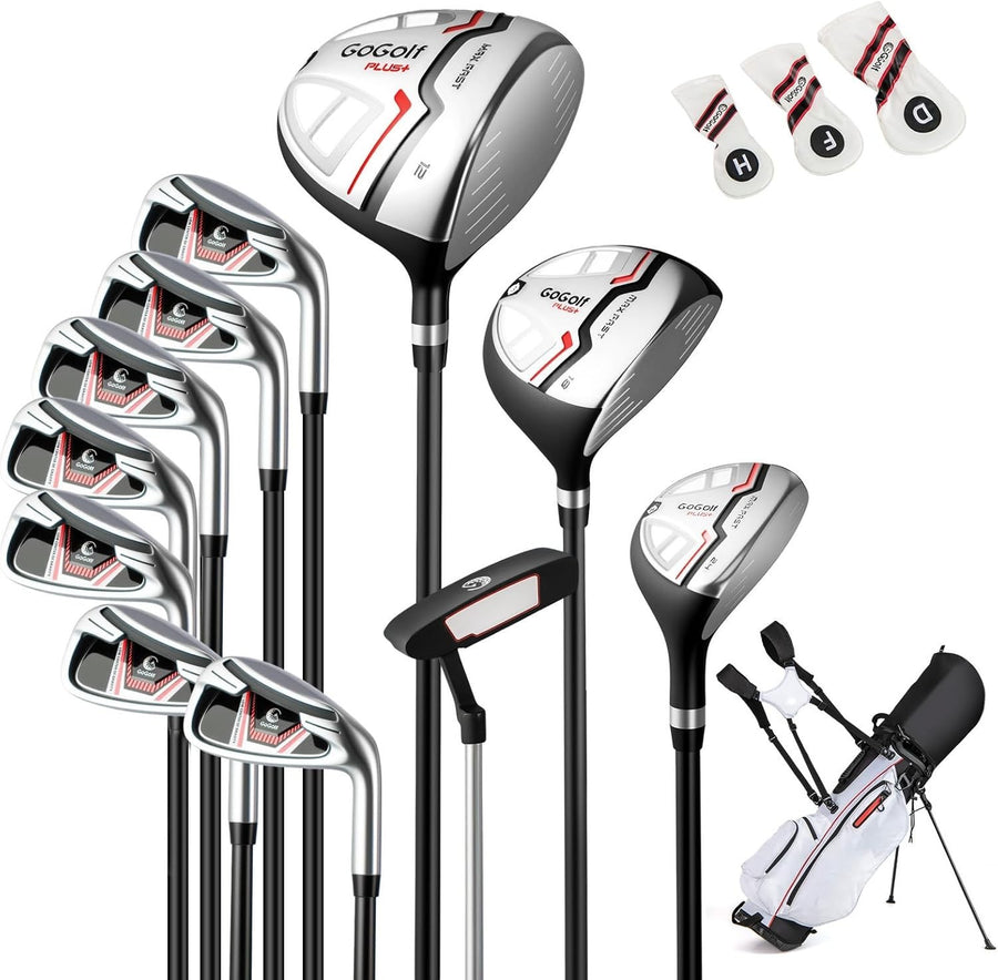 Right Hand Golf Clubs Package 12pc 460cc Driver Hybrid Irons Stand Bag