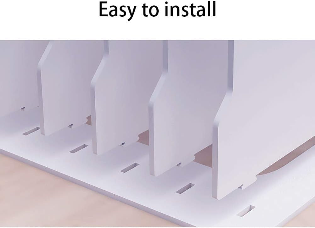 5 Tier Desk File Organizer A4 Paper Tray Wood Desktop Storage Rack