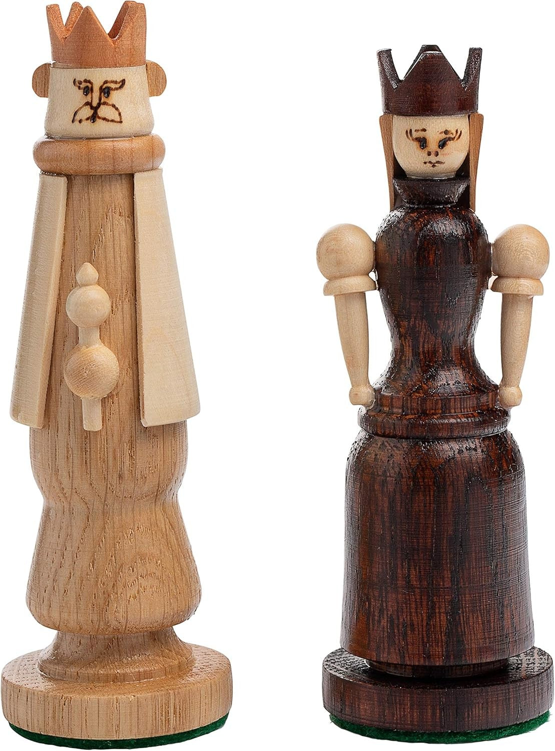 Luxury 22" Medieval Wooden Chess Set Hand Carved Pieces Foldable Board