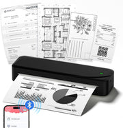 A4 Wireless Thermal Printer 300DPI Portable Black