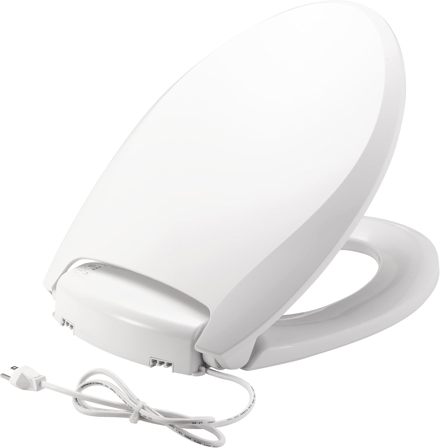Radiance Elongated Toilet Seat White Soft Close LED Night Light