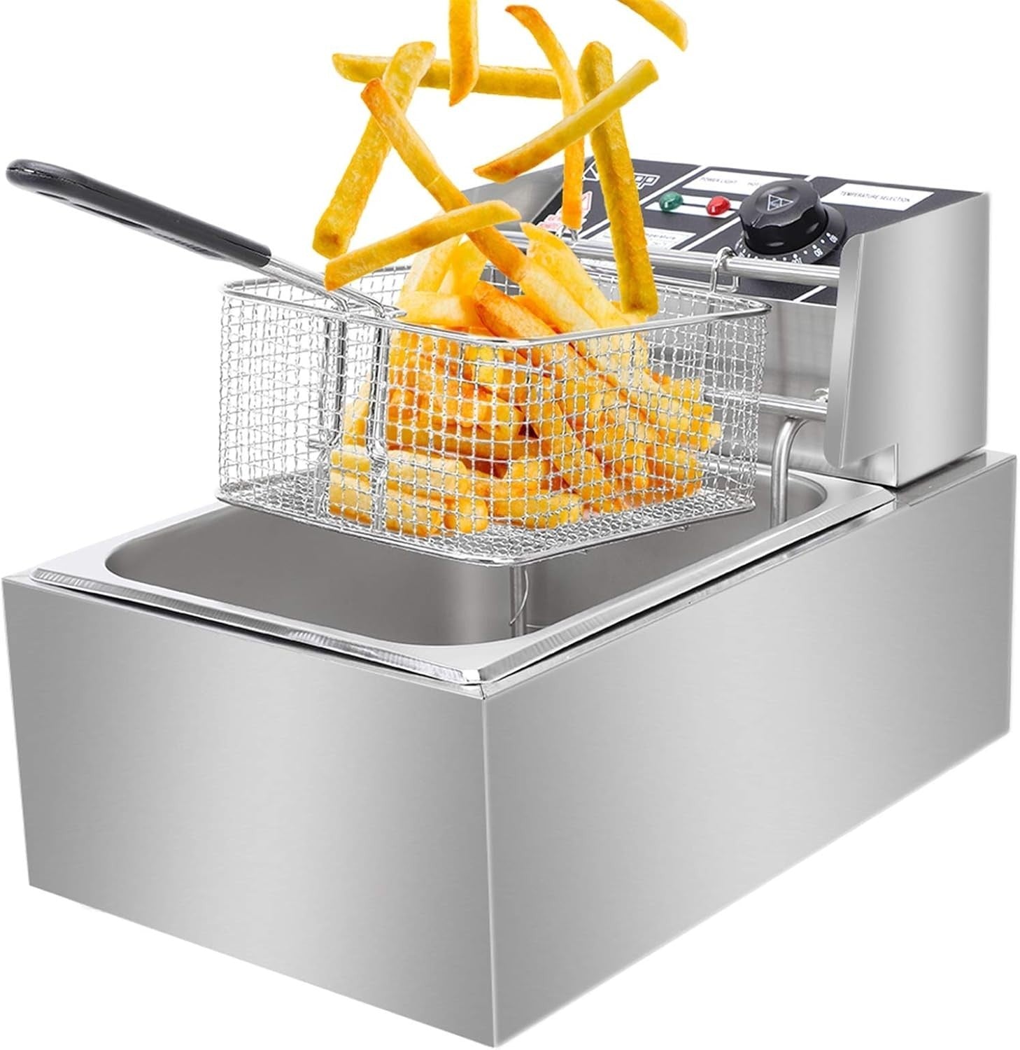 Electric Deep Fat Fryer 6L 2500W Stainless Steel Easy Clean