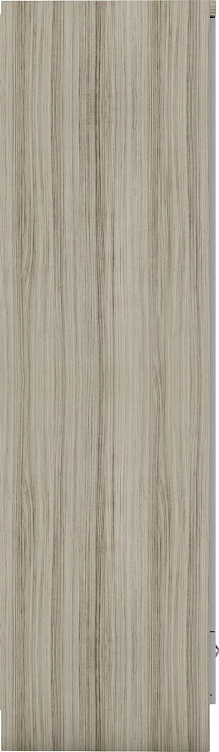 Slim 1 Door Wardrobe with Drawer – Grey Gloss Oak Effect Storage Unit