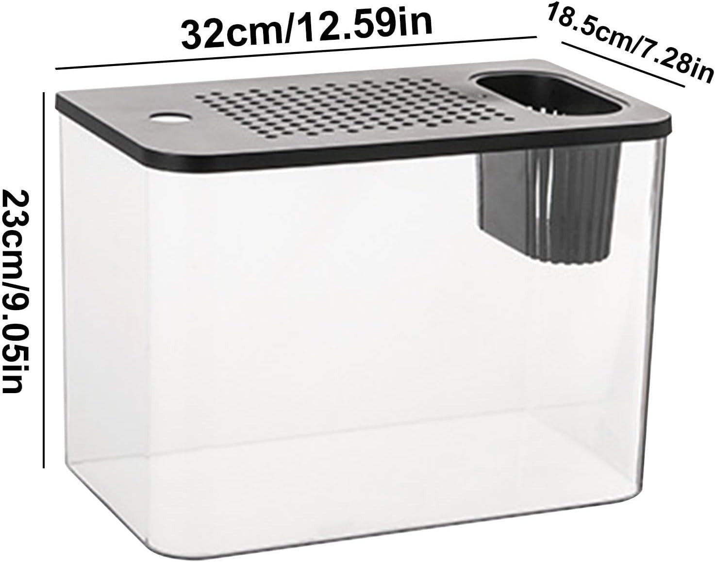 Desktop Betta Aquarium Tank | Small Turtle Fish Tank Kit for Home Office