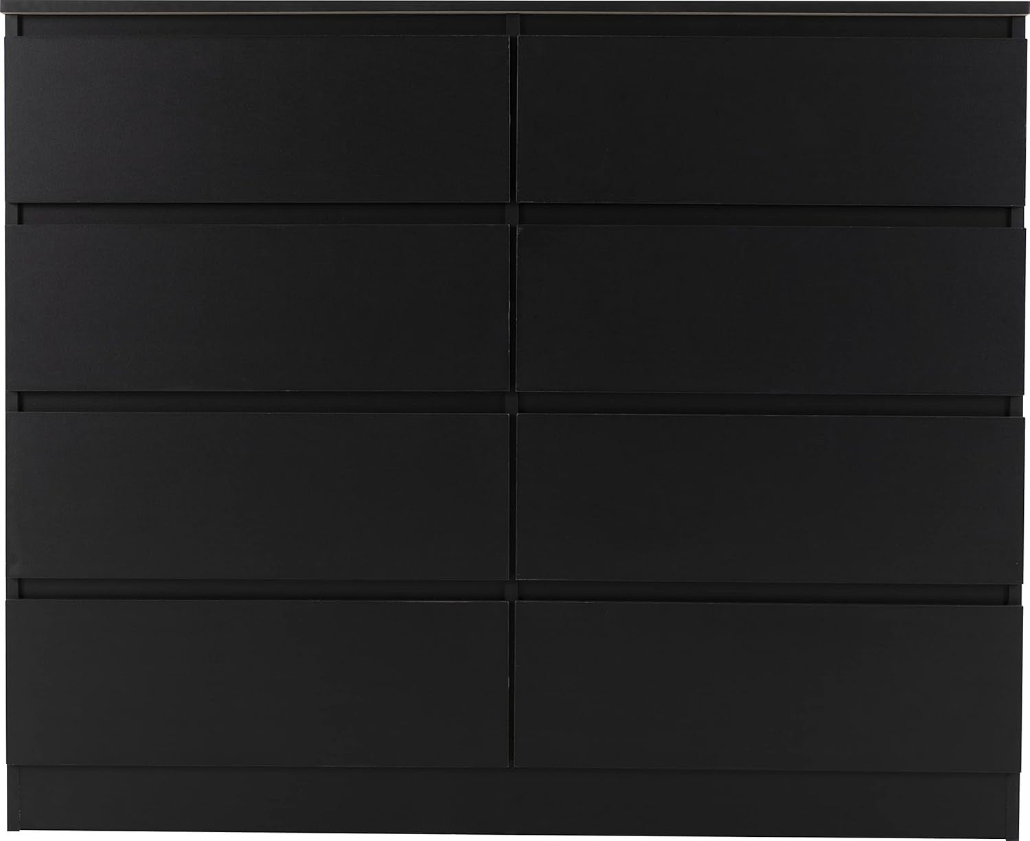 Black 8 Drawer Chest Storage Cabinet Soft Close Modern Bedroom Organizer