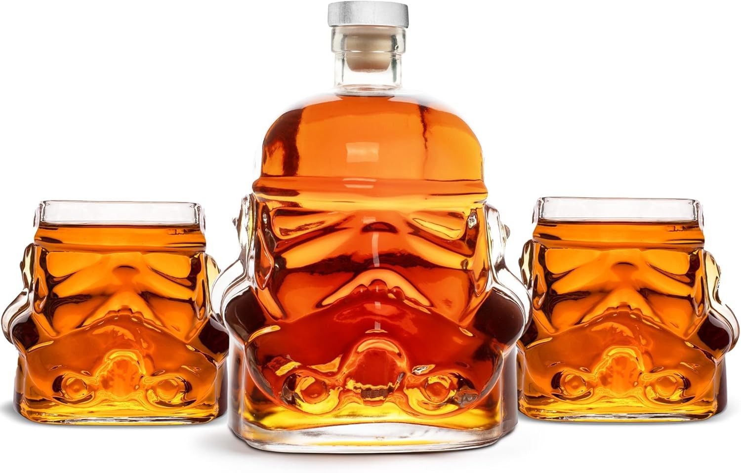 Stormtrooper Whiskey Decanter 750ml + 2 Glasses Set | Unique 3D Helmet Gift