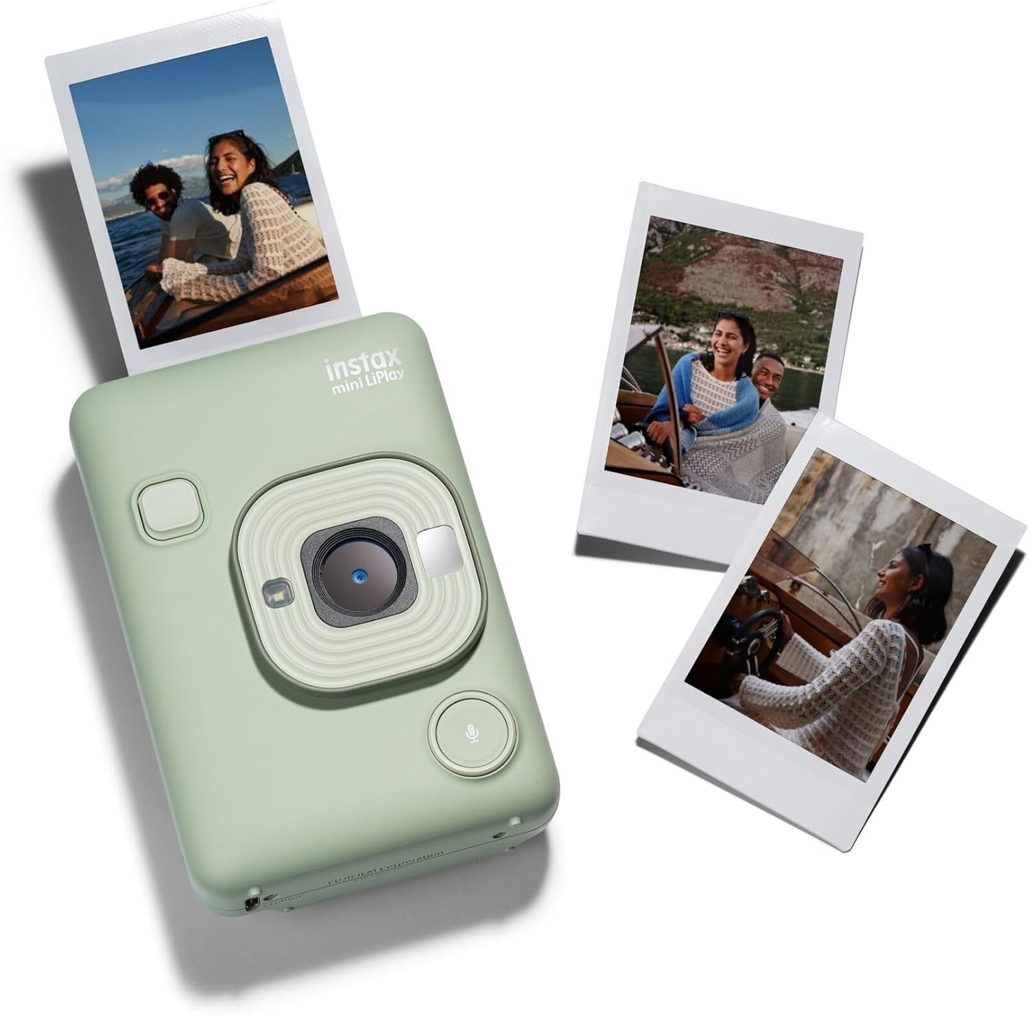 Hybrid Instant Camera LCD Screen USB-C Photo Printer Green Camera