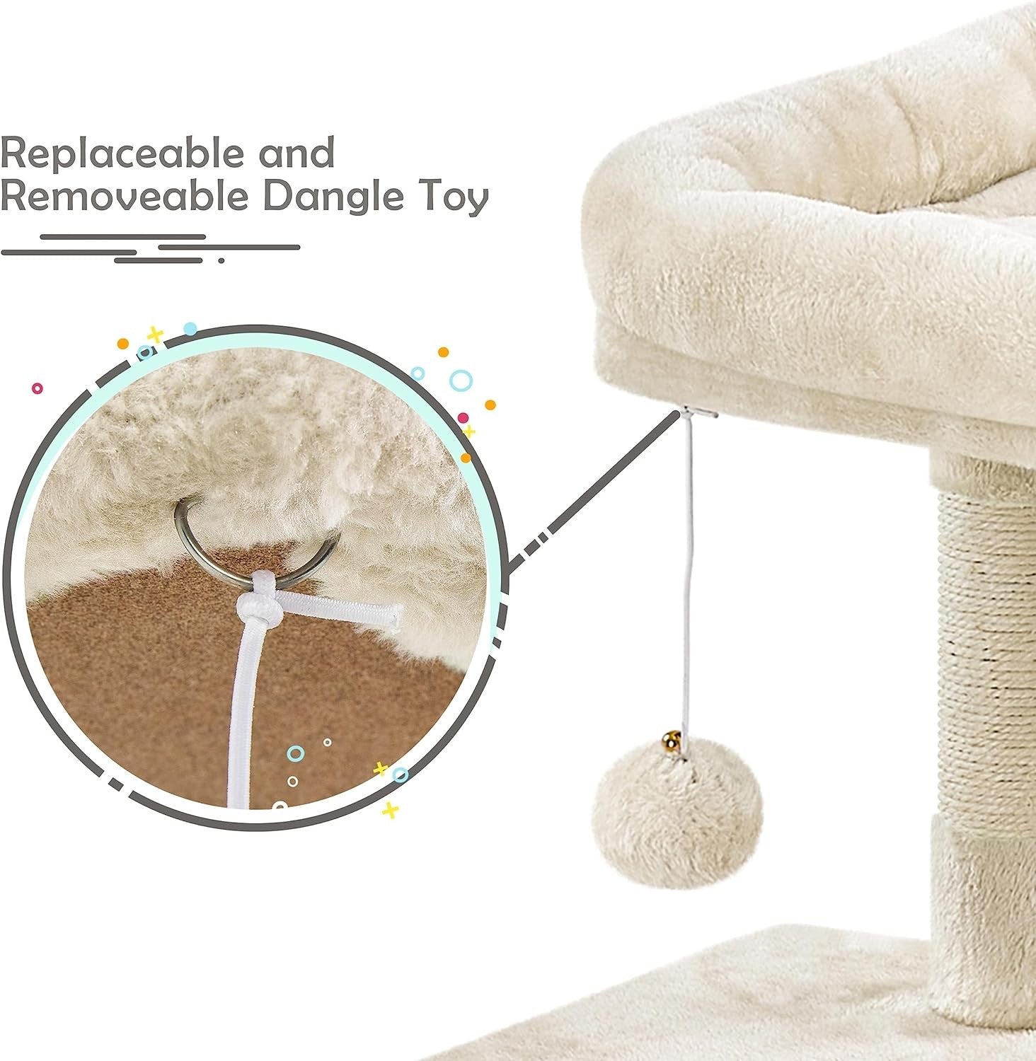 Cat Tree Tower 96cm With Large Perch Condo Scratching Posts Cats