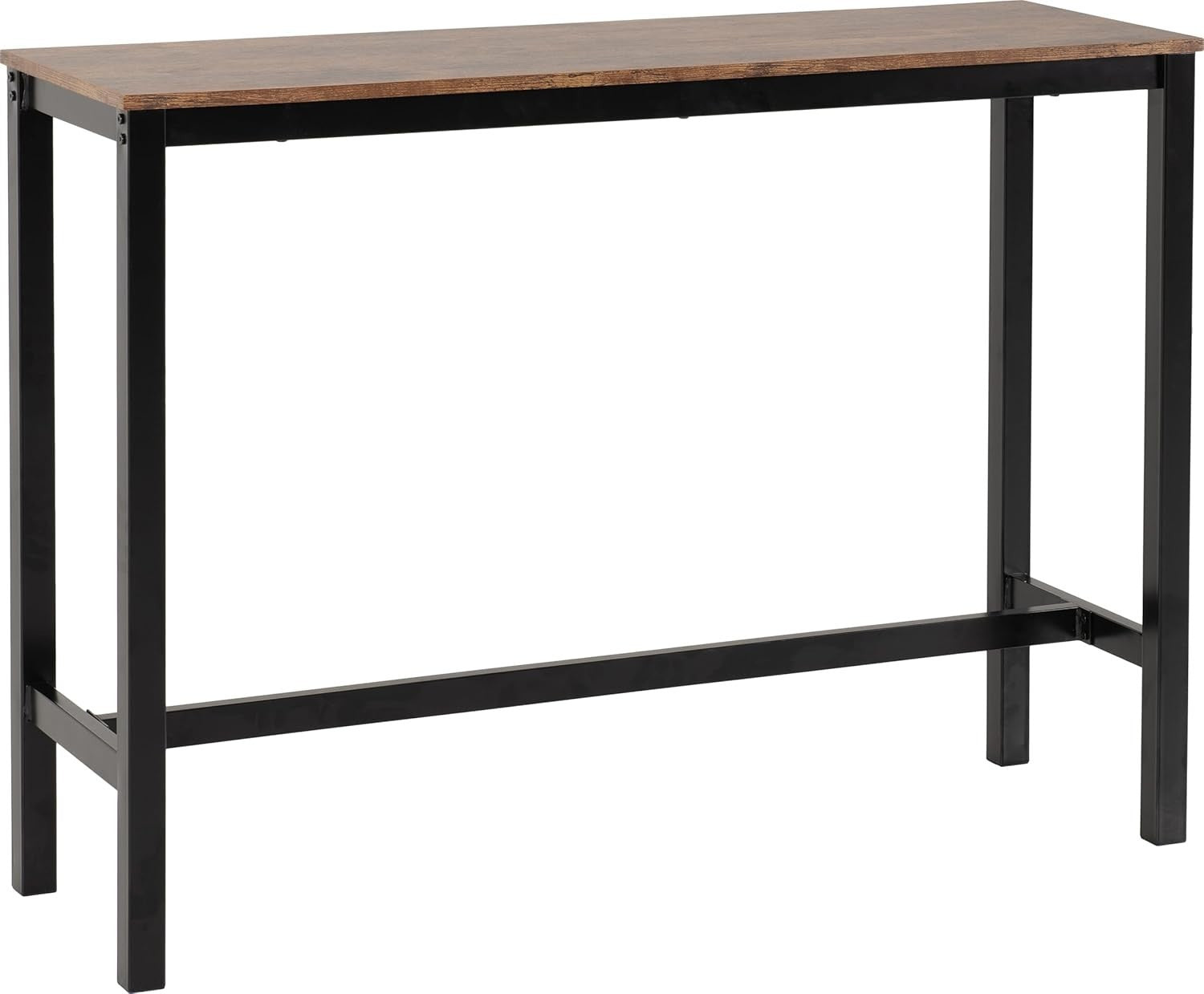 3 Piece Bar Table Set with 2 Stools Acacia Wood Effect Space Saving Dining Black