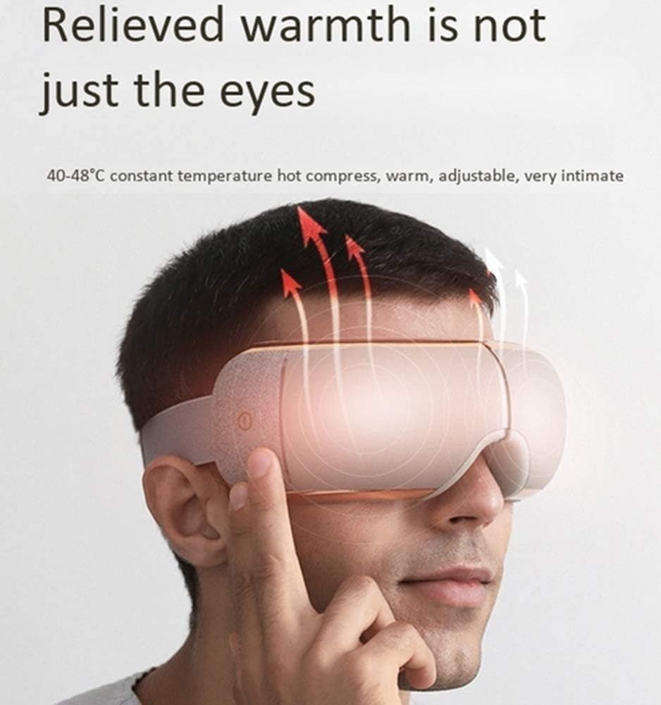 Heated Eye Massager Air Pressure Hot Compress Foldable