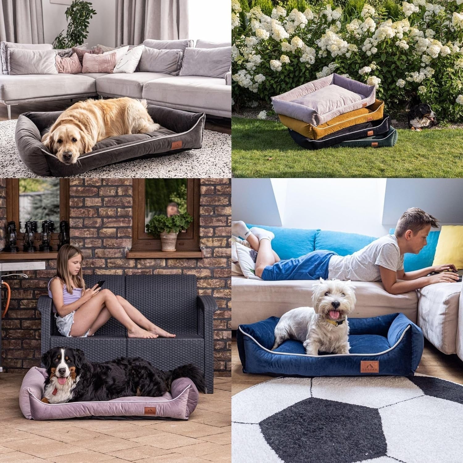 Luxury Dog Bed 100x80cm Orthopedic Washable Sofa