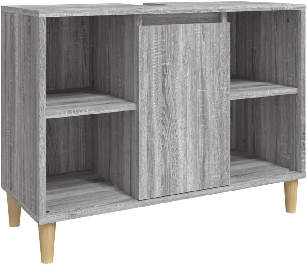 Grey Sonoma Bathroom Vanity Cabinet with Door & Shelves | Modern Under Sink