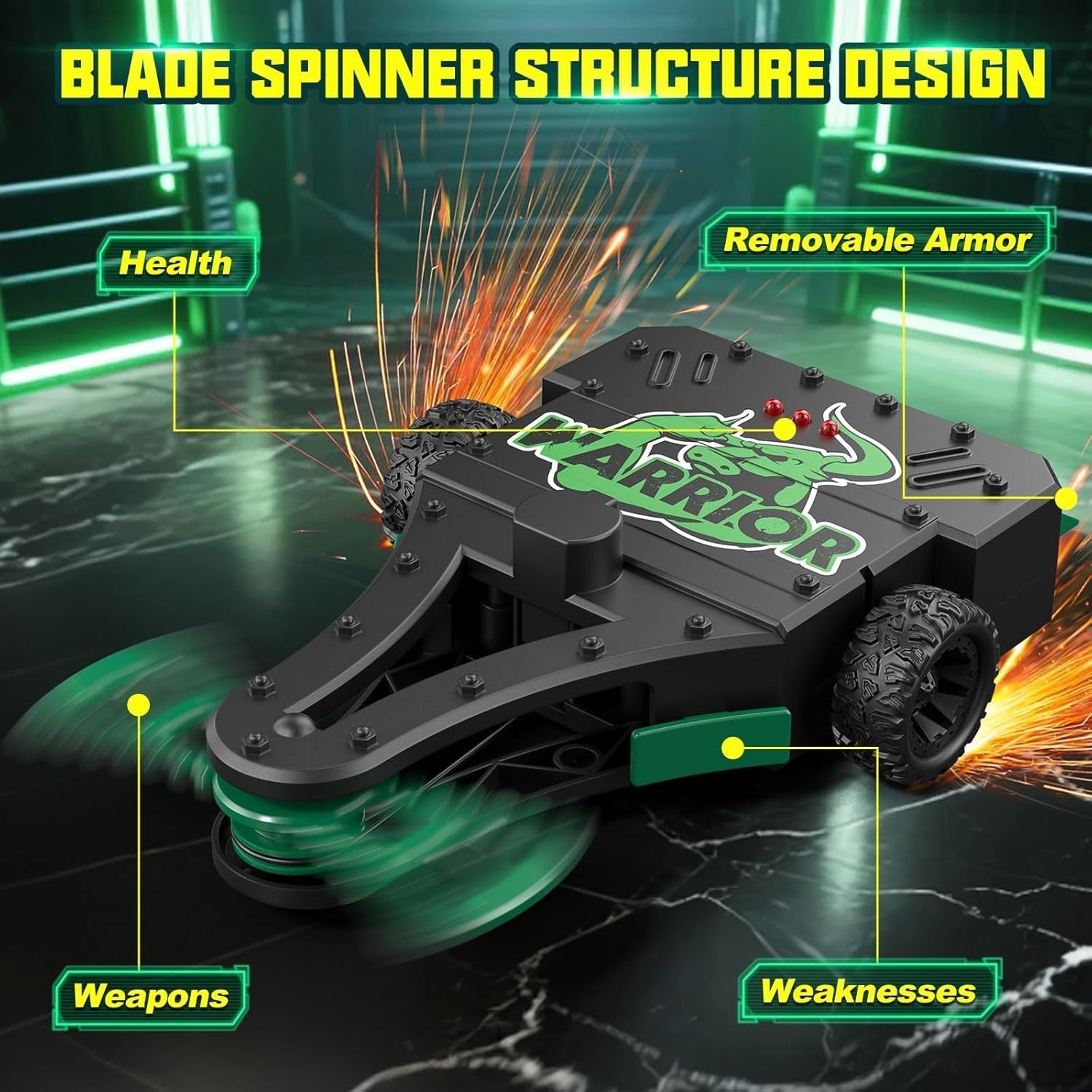 RC Battle Robots 2-Pack with 360° Spin & Vibrating Controllers for Kids