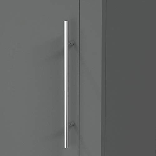 Grey Cloakroom Wall Hung Vanity Unit with Basin Compact Sink Storage Cabinet