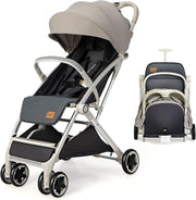 Lightweight Baby Stroller One Hand Fold Travel Buggy 5 Point Harness