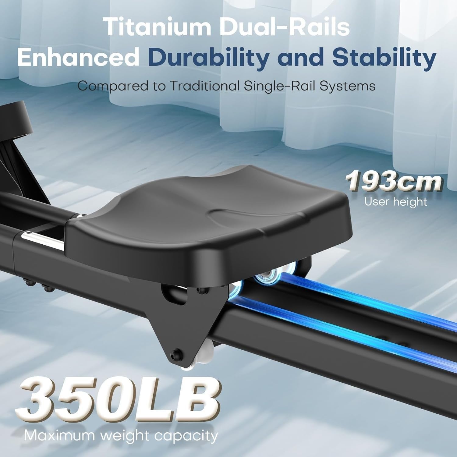 Magnetic Rowing Machine Foldable Home Rower 16 Resistance 350LB