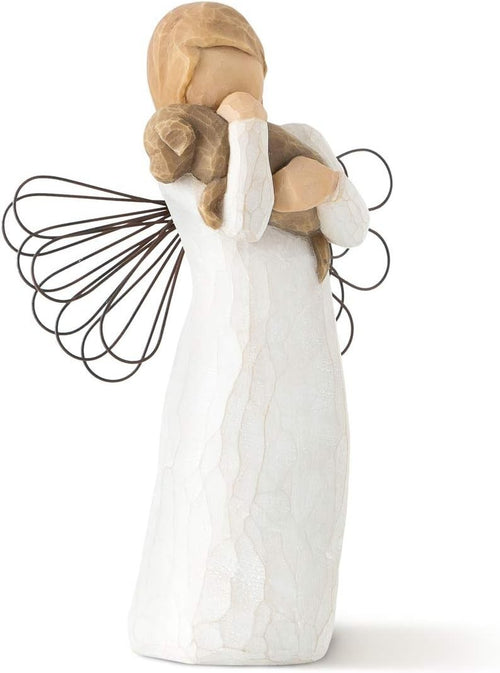 Angel Friendship Figurine Resin Sculpture Gift Decor Handmade Wings
