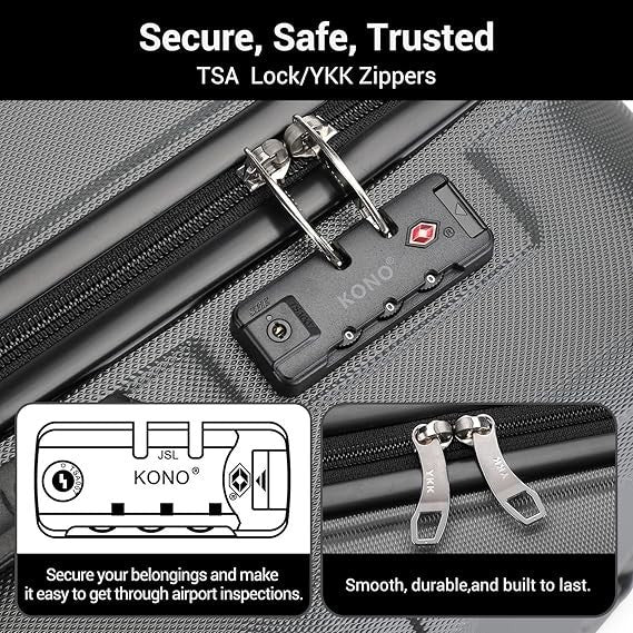 Extra Capacity Travel Case 32” ABS+PC Spinner Suitcase with TSA Lock
