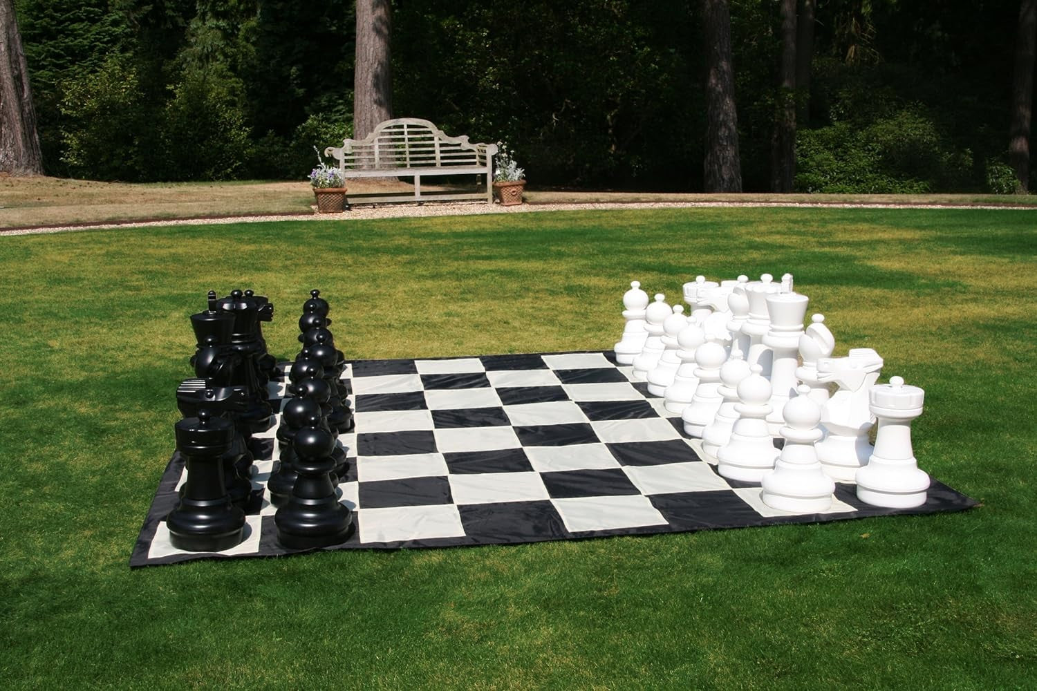 Giant Outdoor Chess Mat 262cm | Waterproof Nylon Board for Garden Play