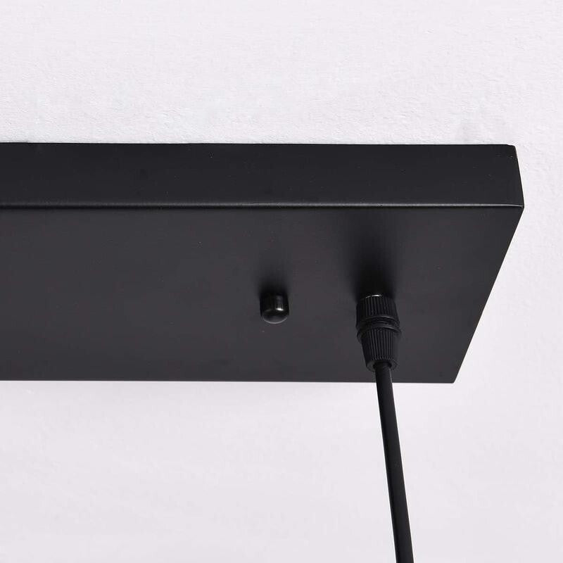 Industrial 4-Light Kitchen Island Chandelier E27 Matte Black Pendant Fixture