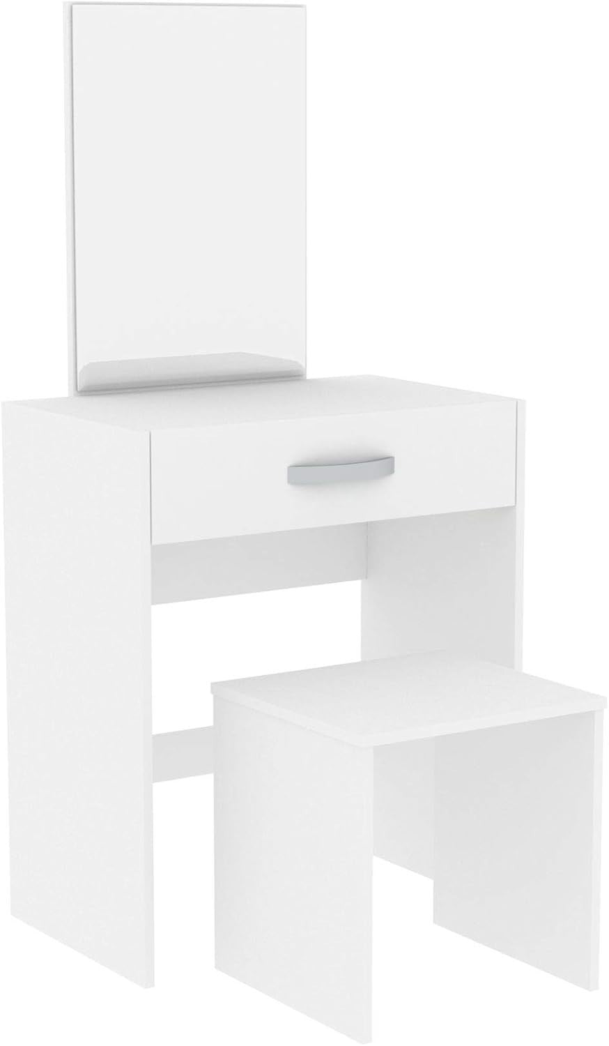 White Modern Tall Chest of Drawers Slim 1-Drawer Cabinet Storage Unit