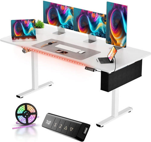 Electric Standing Desk 120×60cm w/ Memory Panel & USB – Adjustable Office Table