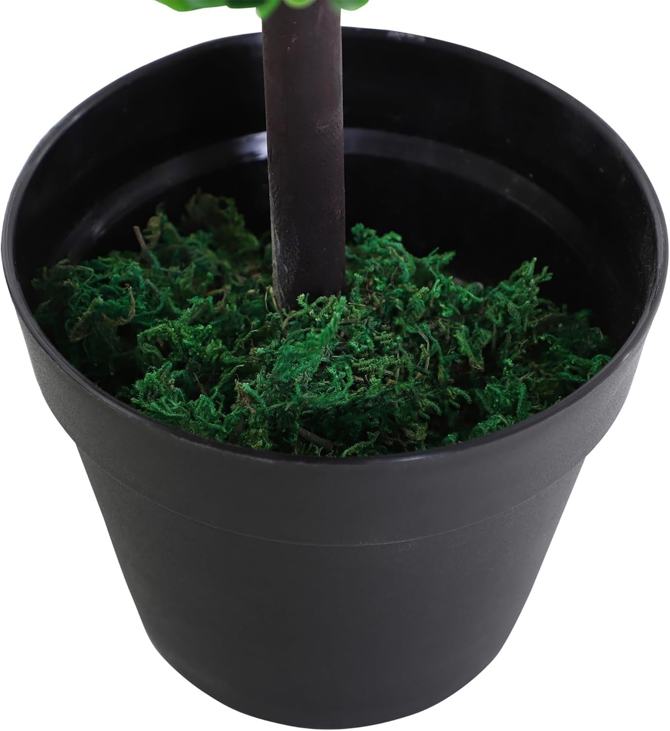 Set of 2 Artificial Boxwood Ball Trees 112cm Faux Green 3 Ball Topiary Decor