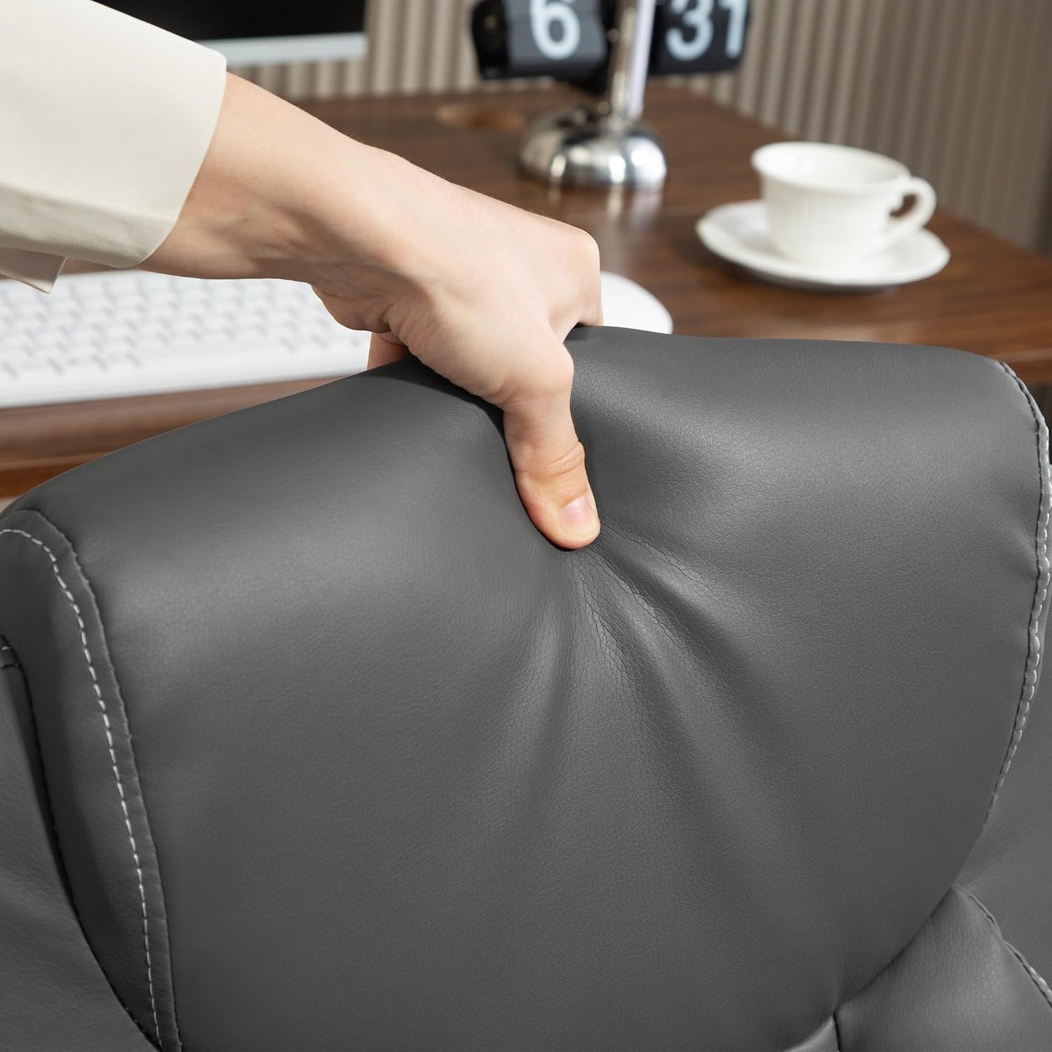 Executive Office Chair Faux Leather Ergonomic Swivel Desk PC Computer Seat