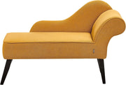 Mustard Yellow Right Hand Chaise Lounge | Vintage Style + Soft Upholstery