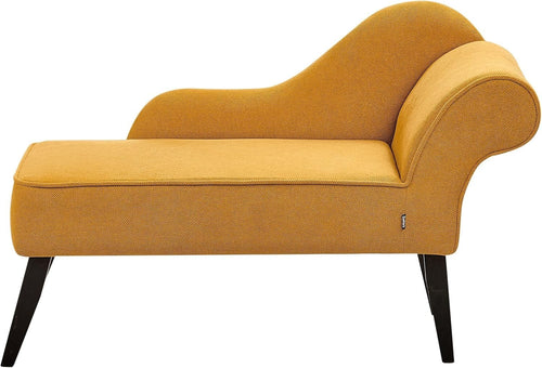 Mustard Yellow Right Hand Chaise Lounge | Vintage Style + Soft Upholstery