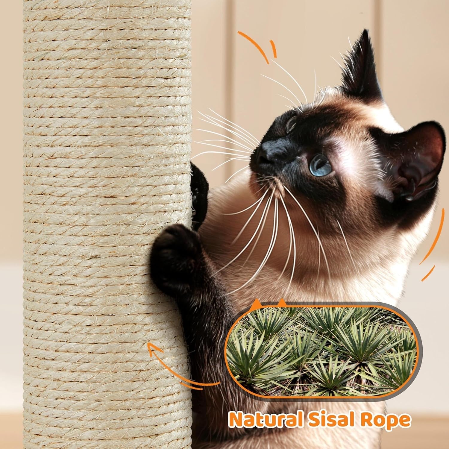 Large Cat Tree Tower 150cm Scratching Condo Hammock Climbing Centre